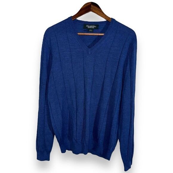 Brooks Brothers Other - Brooks Brothers Country Club Wool & Silk V Neck Sweater L